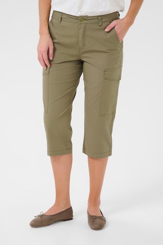 CULTURE Regular Trousers in Green: front