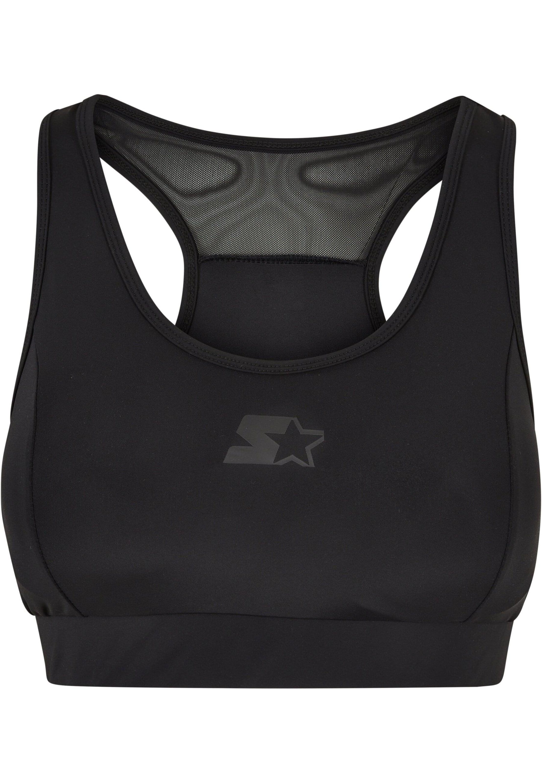Starter Black Label Bustier Sport-BH in Schwarz: Vorderseite