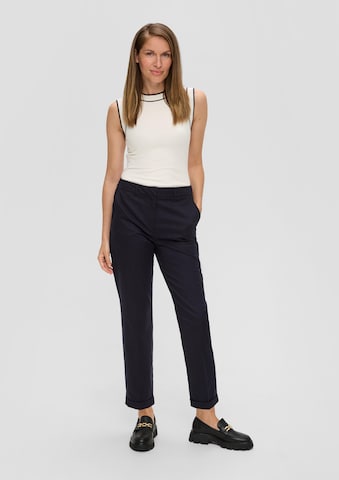 s.Oliver BLACK LABEL Tapered Pleated Pants in Blue