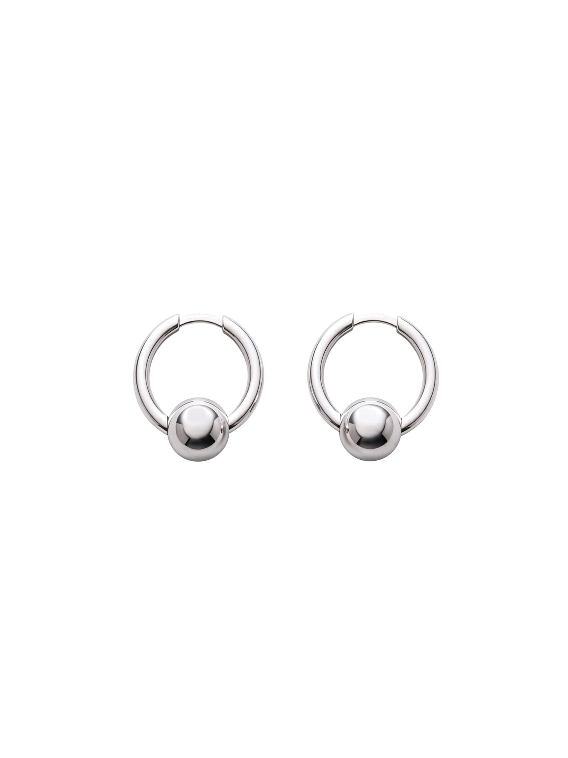 Boucles d'oreilles 'BUBBLE' REYTEL en argent : devant