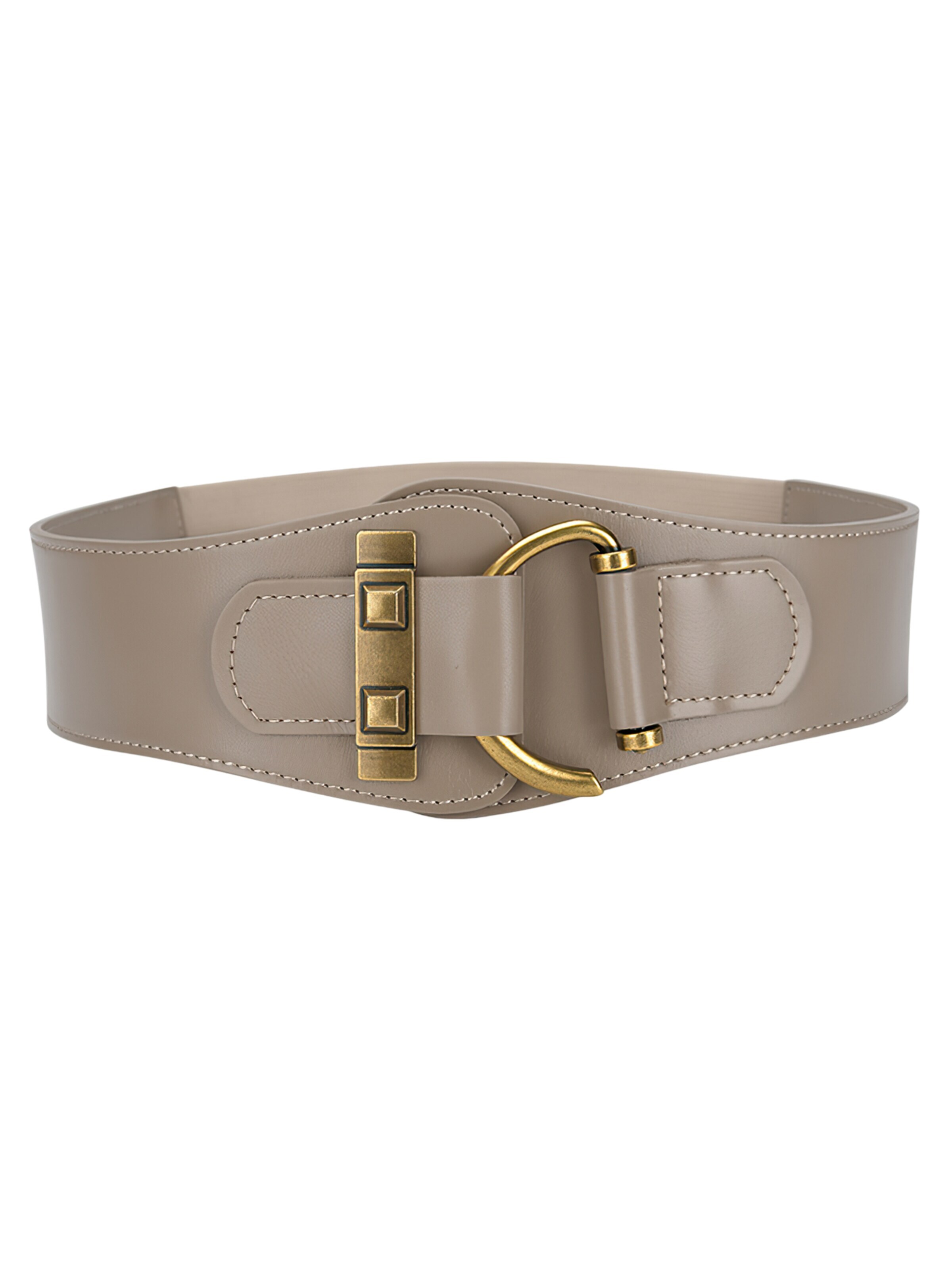 Magicshe Belt 'Breiter Taillengürtel Leder Elastisch' in Beige: front