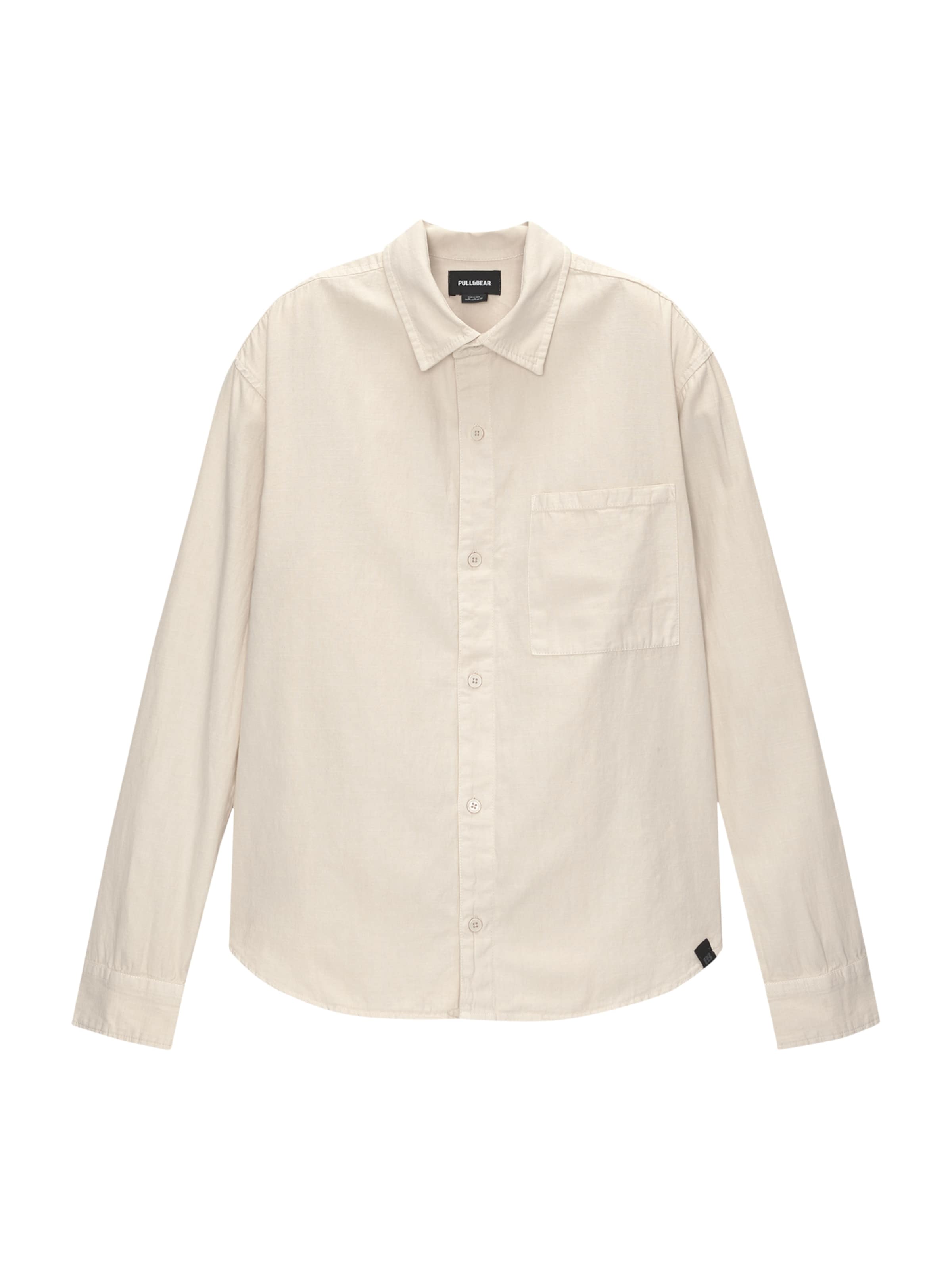 Pull&Bear Comfort fit Overhemd in Geel: voorkant