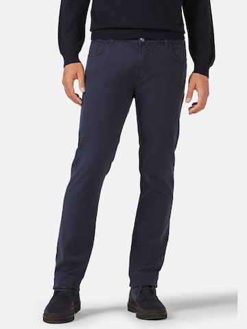 Boggi Milano Slimfit Jeans in Blauw: voorkant