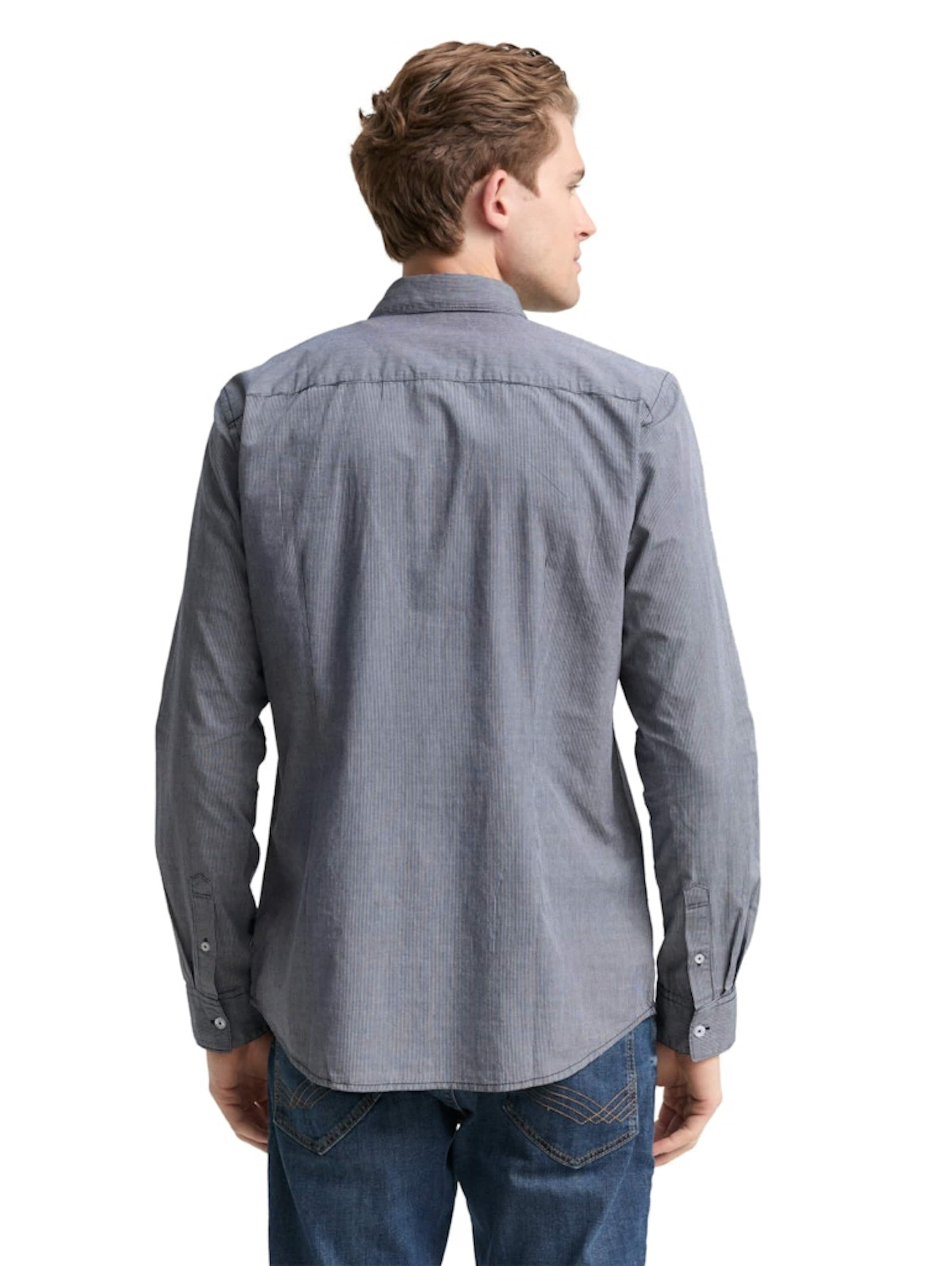Coupe regular Chemise TOM TAILOR en bleu