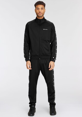 Champion Authentic Athletic Apparel Tracksuit in Black: front