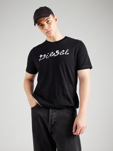 DIESEL T-Shirt 'ADJUST K16' in Schwarz: Vorderseite