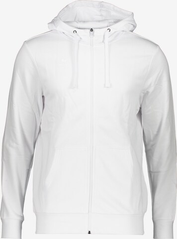 ERIMA Athletic Zip-Up Hoodie in White: front