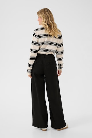 Cream Loose fit Trousers 'Visti' in Black