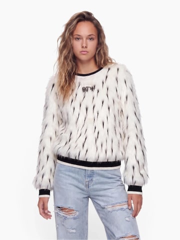 Pullover extra large di BTY in bianco: frontale
