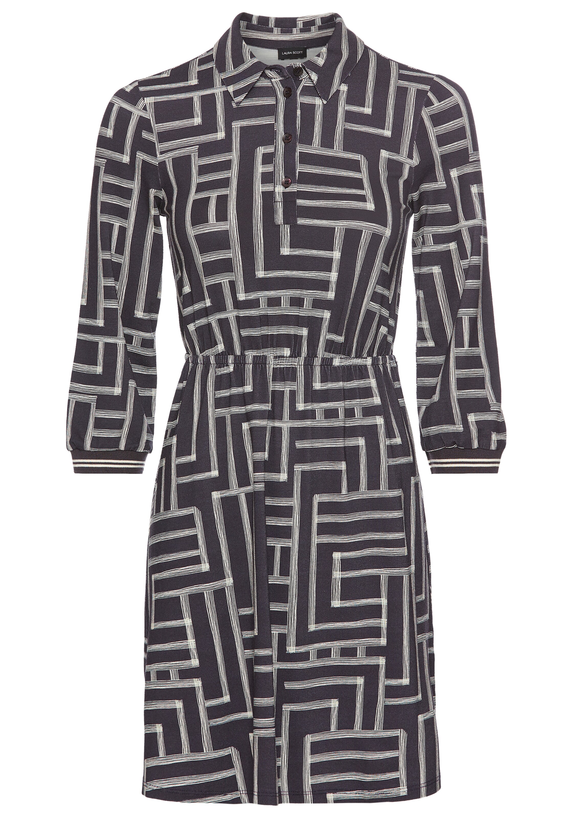 LAURA SCOTT Polokleid in Schwarz: Vorderseite