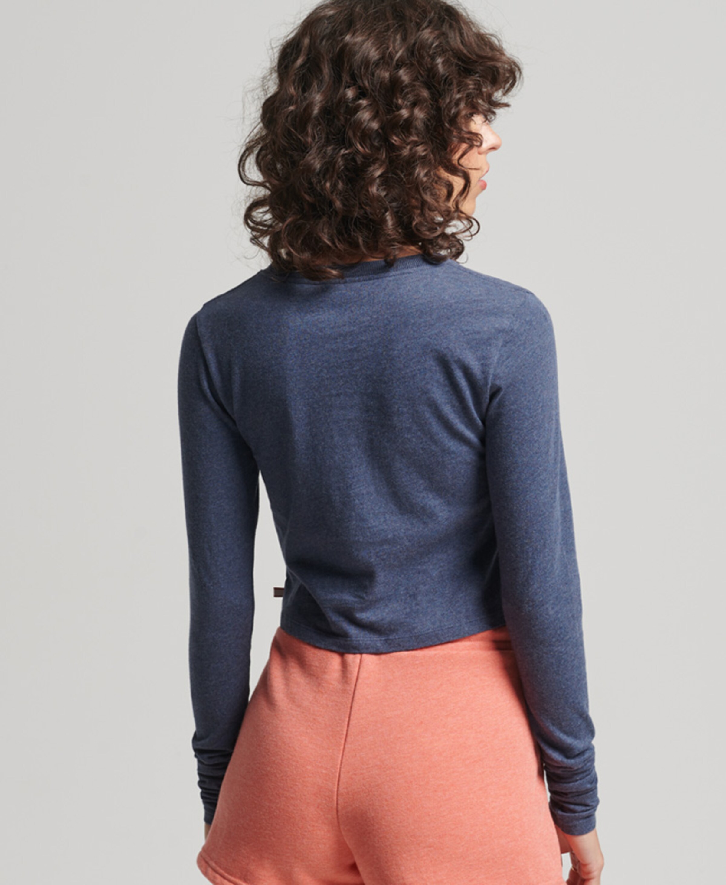 Frauen Shirts & Tops Superdry Shirt in Blaumeliert - YI68173 Frauen Shirts & Tops Superdry Shirt in Blaumeliert - YI68173