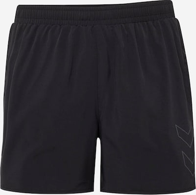 Hummel Sportshorts in hellgrau / schwarz, Produktansicht