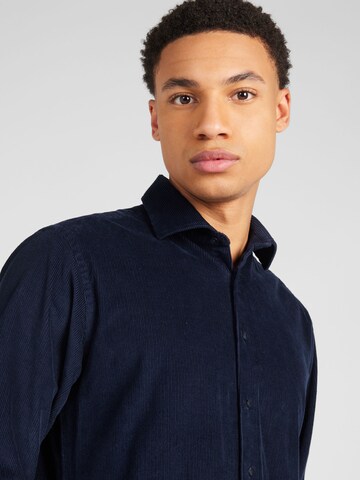 Bruun & Stengade Slim Fit Hemd 'Nicklaus' in Blau