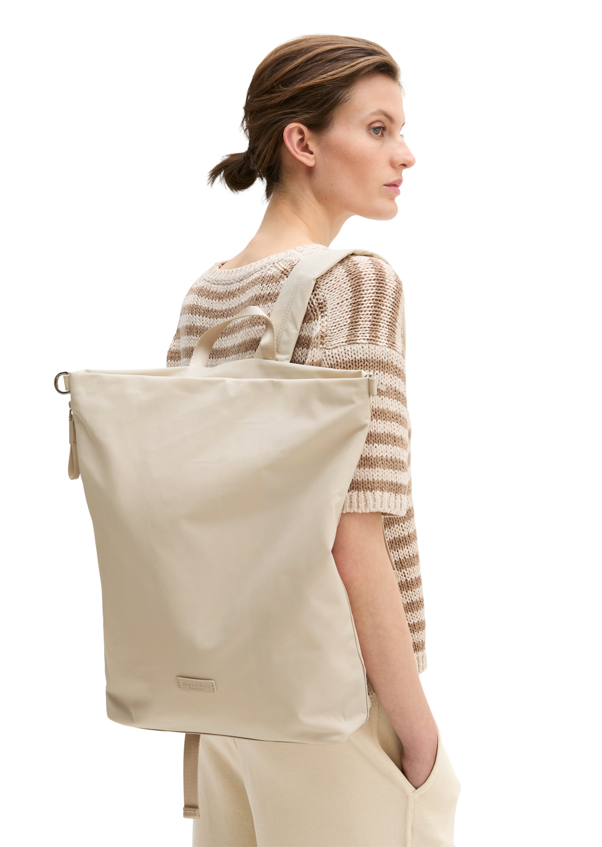 Marc O'Polo Rugzak in Beige: voorkant