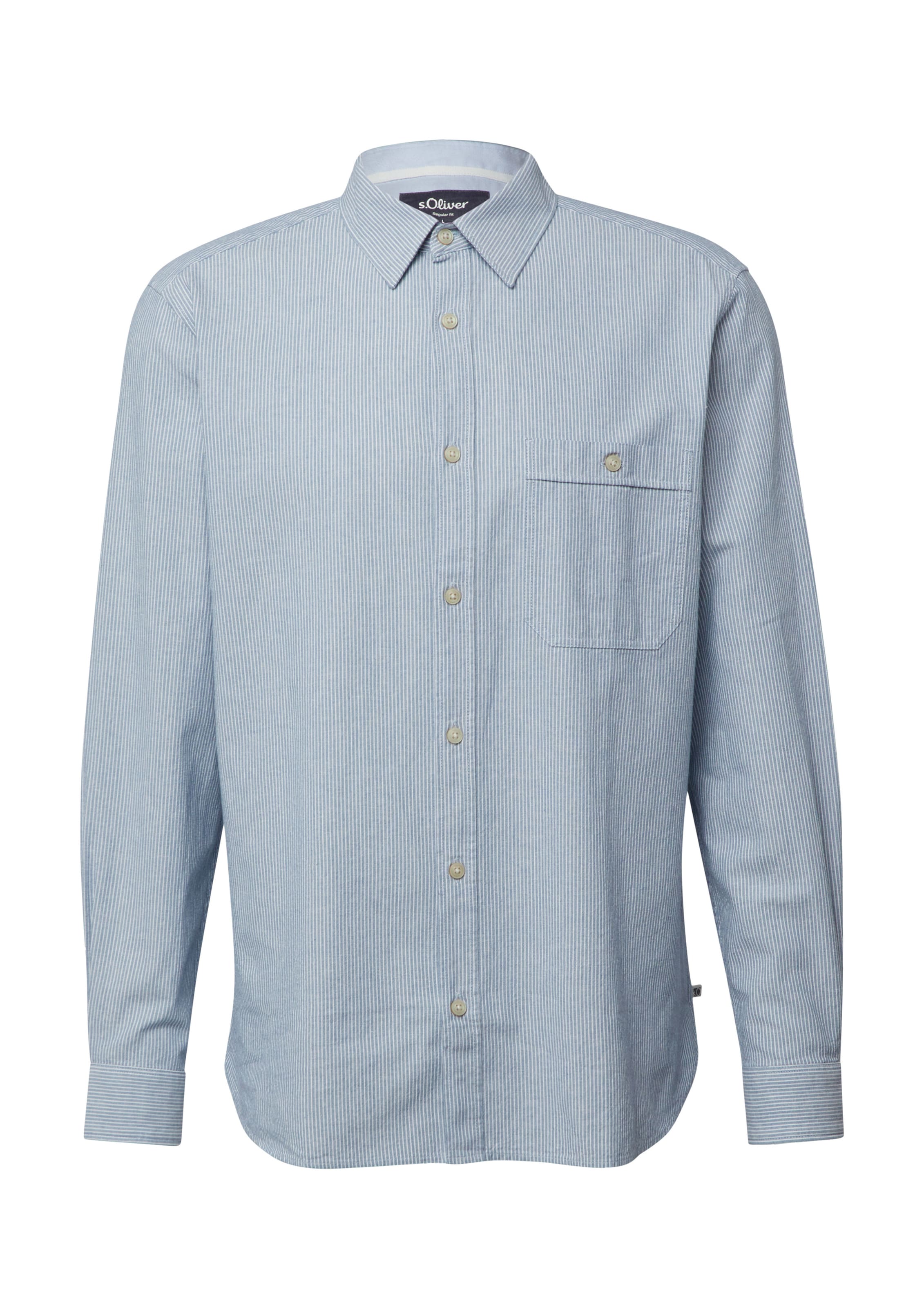 s.Oliver Overhemd in Blauw: voorkant