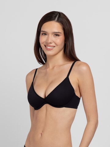 T-shirt Reggiseno di Dorina in nero: frontale