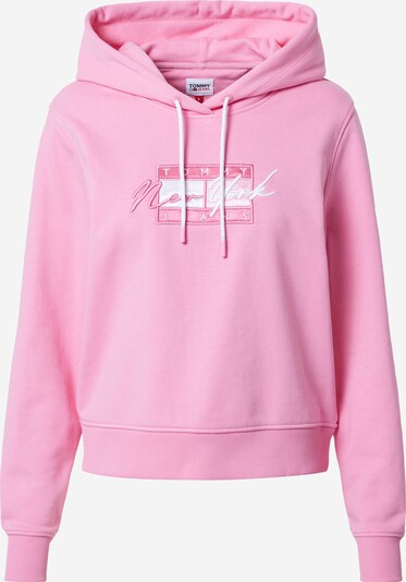 Tommy Jeans Collegepaita värissä vaaleanpunainen / valkoinen, Tuotenäkymä