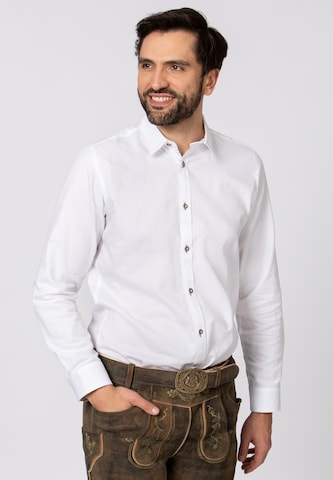 STOCKERPOINT Comfort fit Klederdracht overhemd 'Peter' in Wit: voorkant