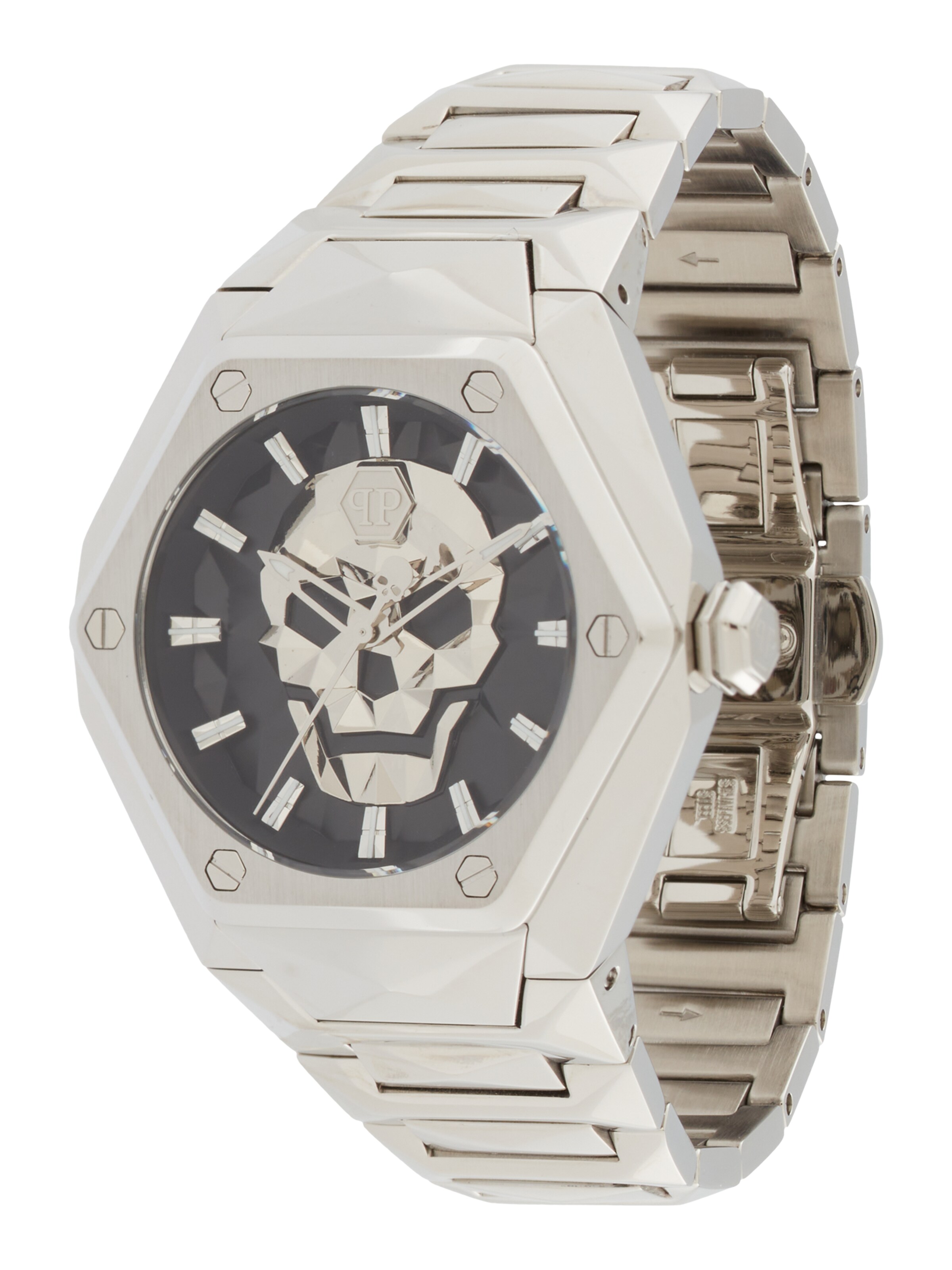 Philipp Plein Analogt ur i sølv: forside