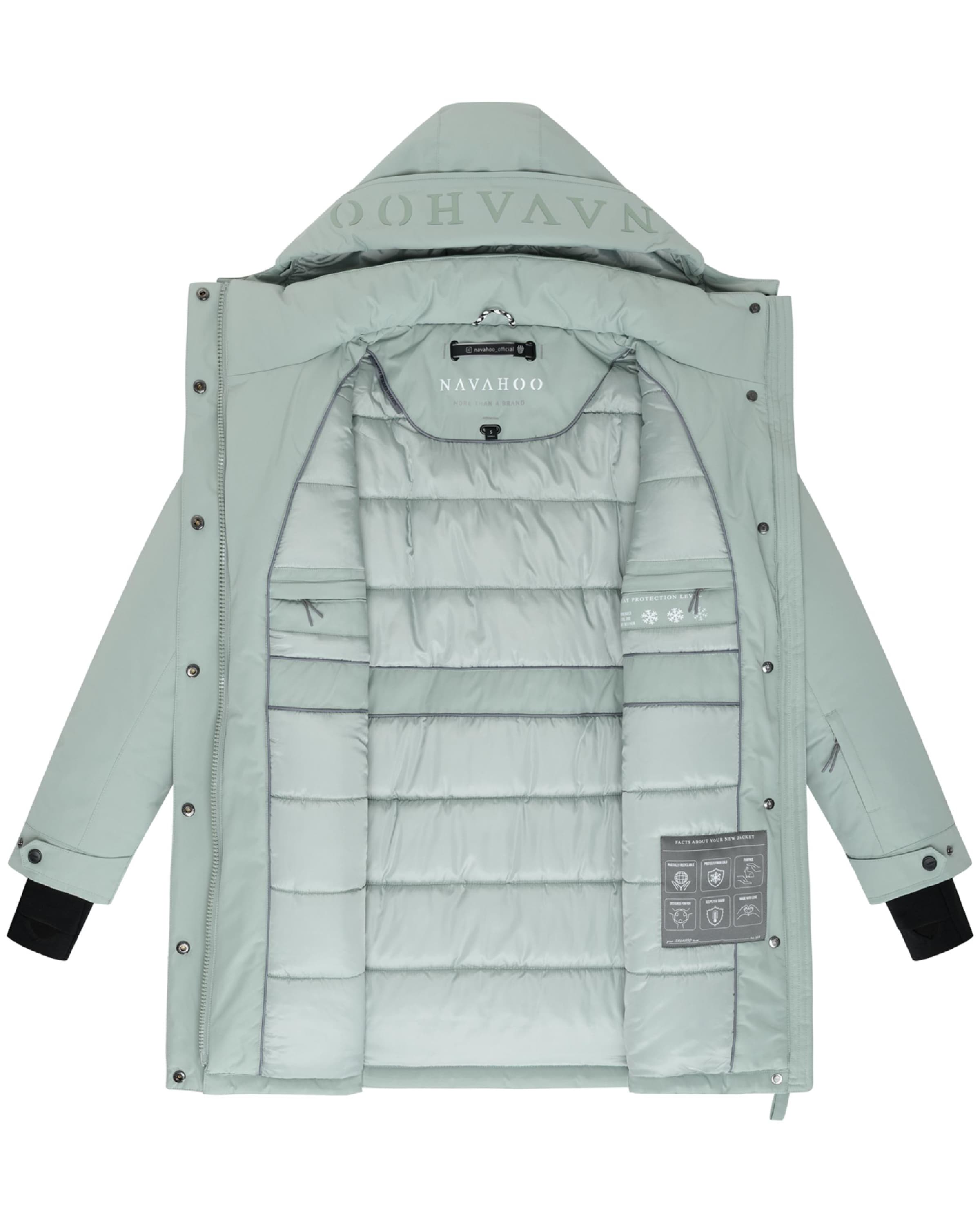 NAVAHOO Χειμερινό παλτό 'Frostkuss 14' σε πράσινο