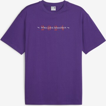 PUMA Performance Shirt 'Love Marathon Grafik' in Purple: front