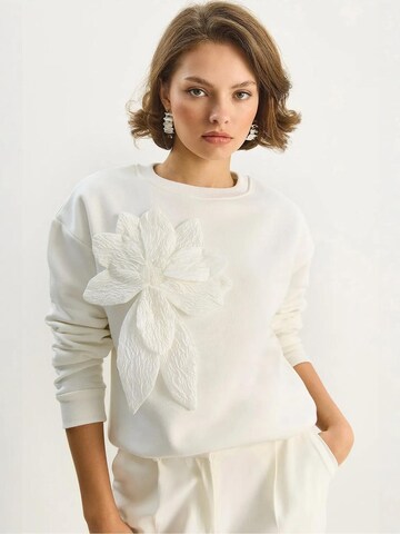 Sweat-shirt Bianco Lucci en blanc
