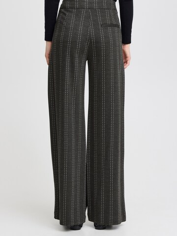 ICHI - Pierna ancha Pantalón 'IH RUTI' en gris