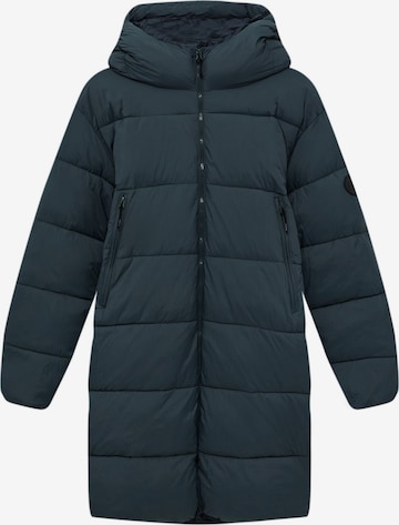 Pull&Bear Winter Jacket in Blue: front