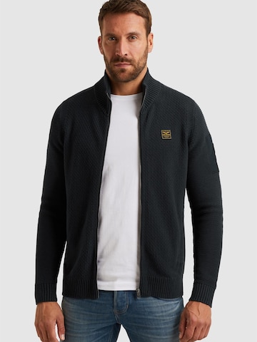 PME Legend - Jersey 'Cardigan with zipper closure' en azul: frente