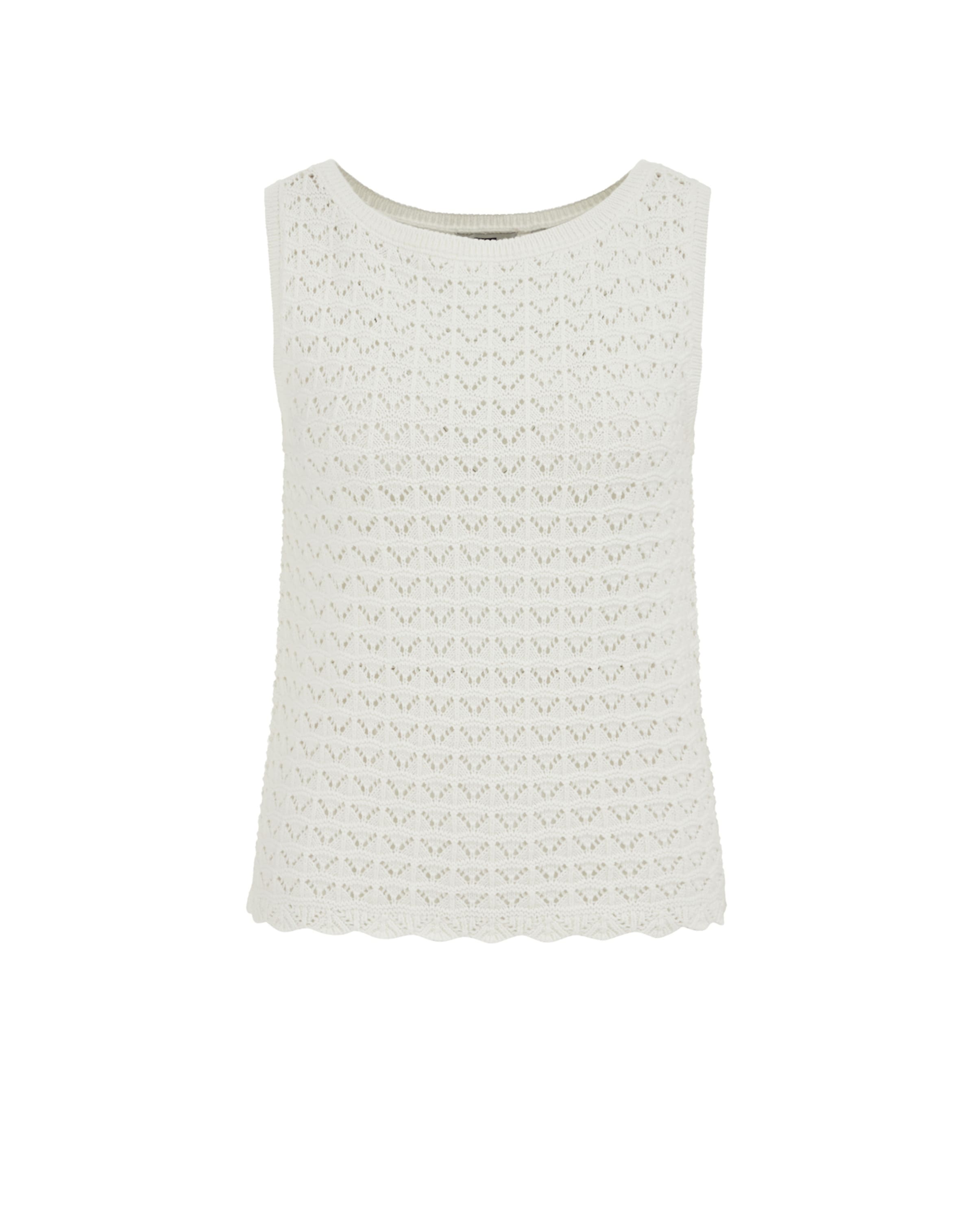 WE Fashion Вязаный топ в Бежевый: спереди