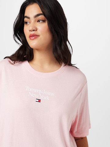 Tommy Jeans Curve Тениска 'Essential' в розово