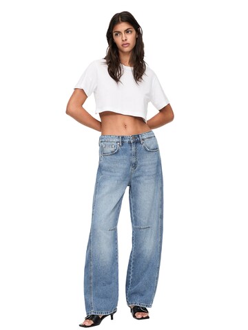 Wide Leg Jean Pull&Bear en bleu