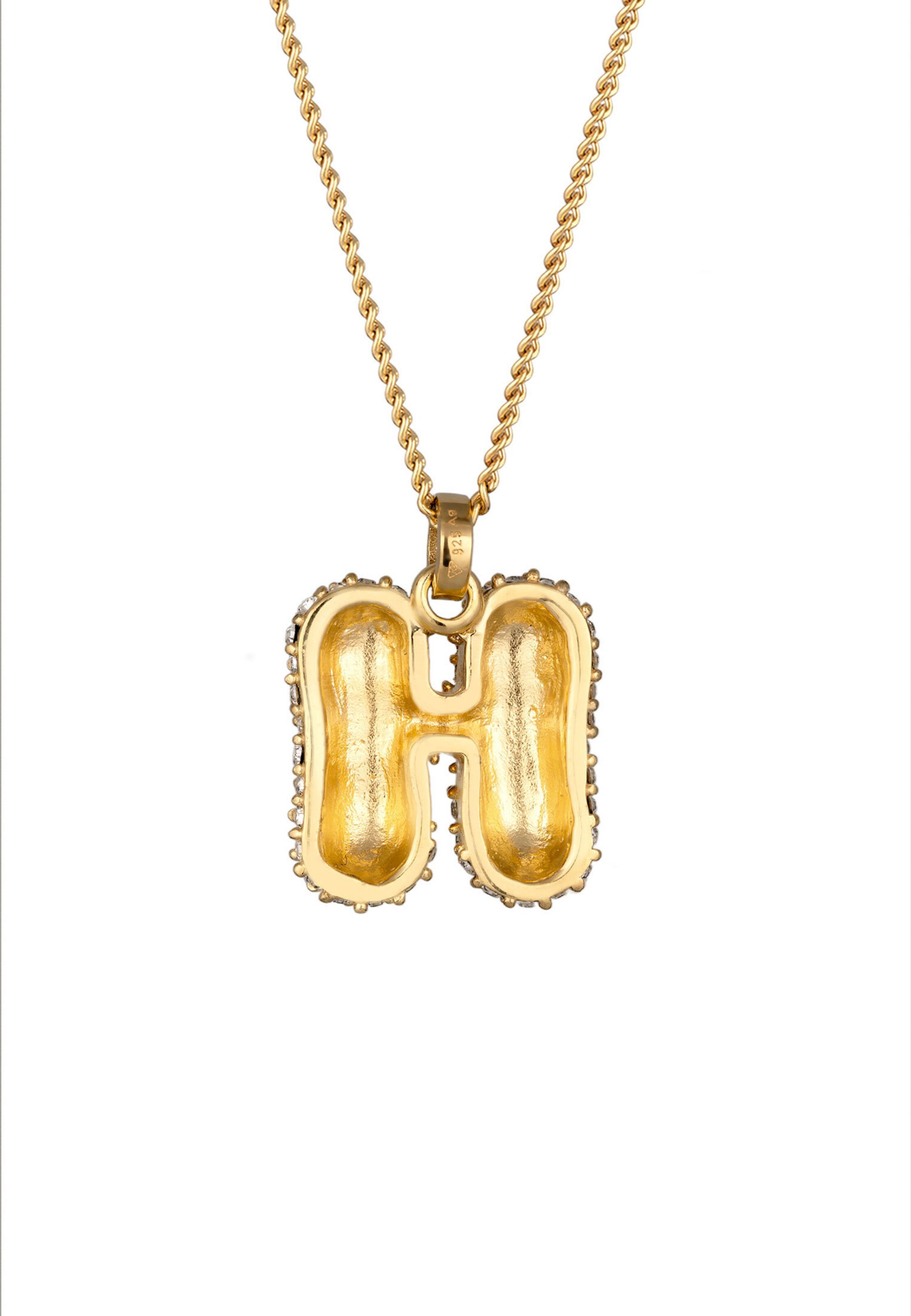 ELLI Ketting 'H' in Goud
