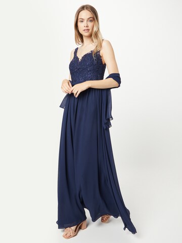 mascara Evening Dress in Blue