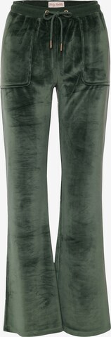 Funky Buddha Flared Trousers in Green: front