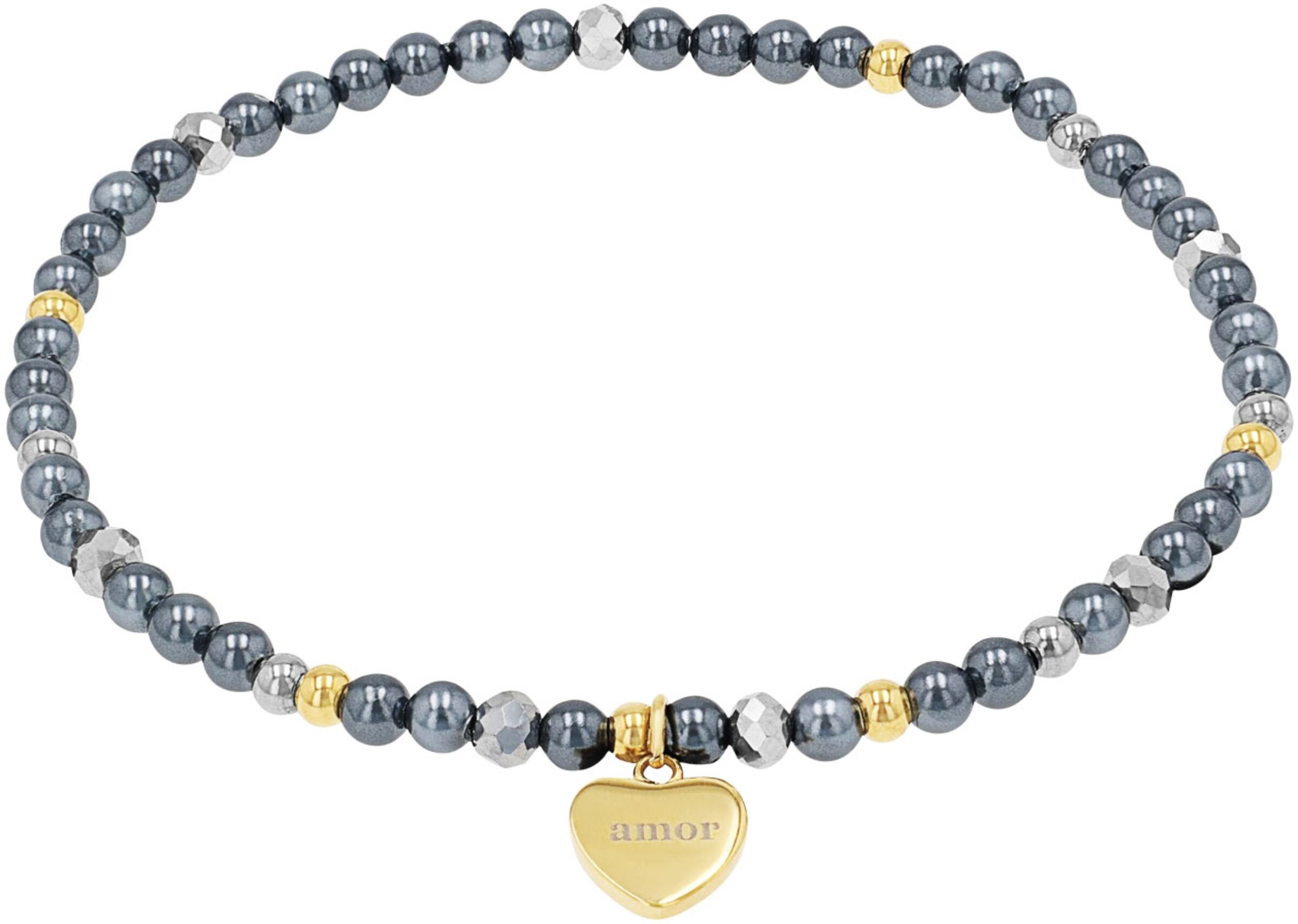 AMOR Armband in Grau: Vorderseite