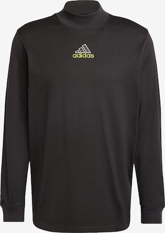 Maglietta 'Long Sleeve Mock Neck Q1' di ADIDAS ORIGINALS in nero: frontale