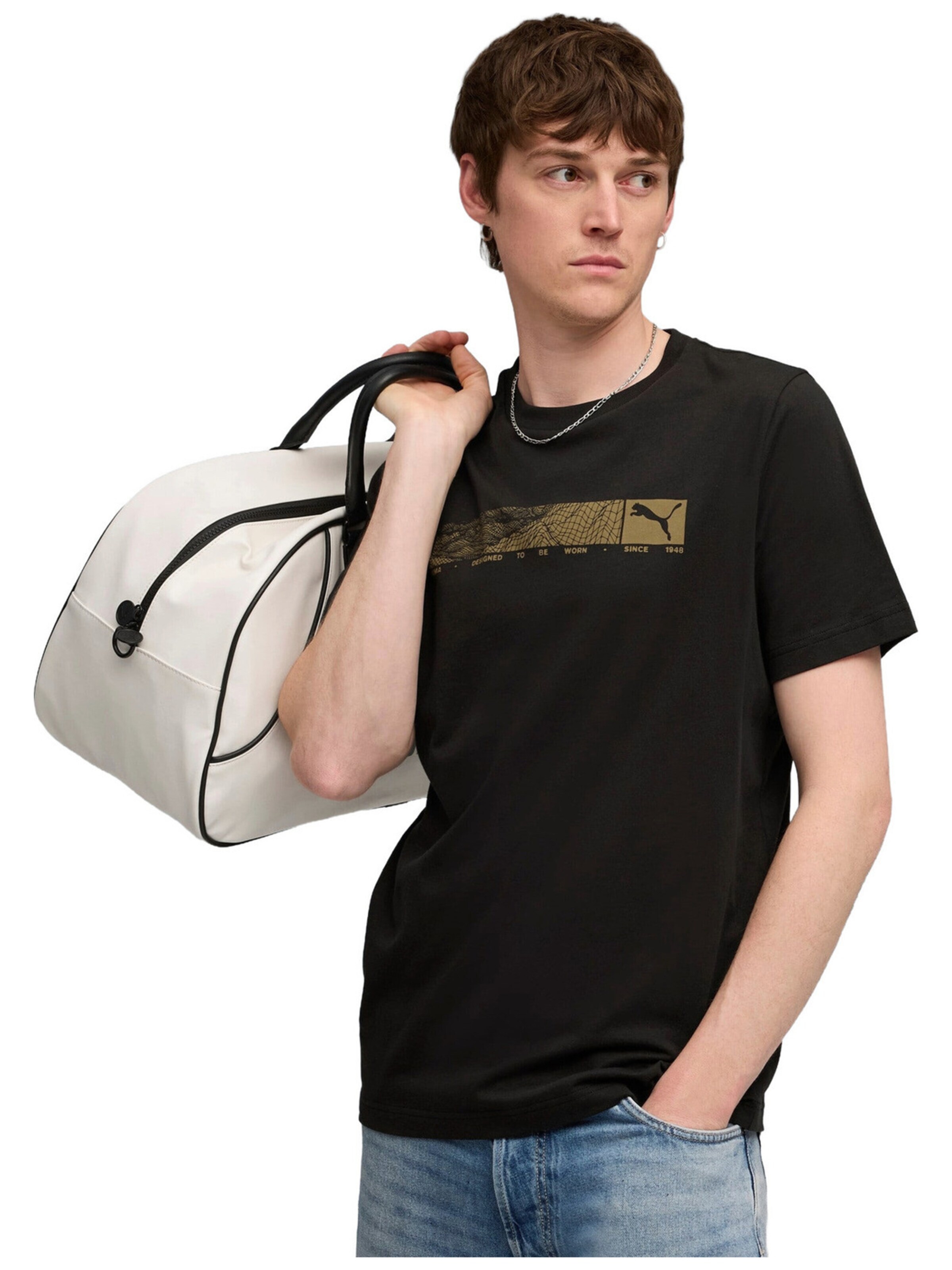Maglietta 'Puma tech Graphic Tee' in L PUMA di colore nero, Visualizzazione prodotti