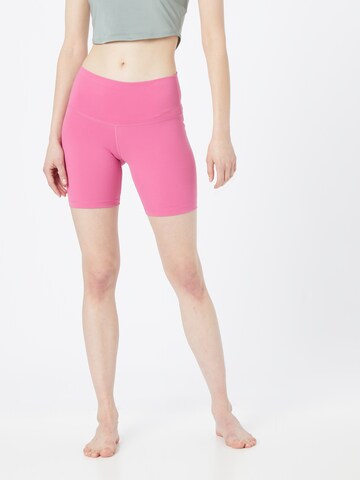 Skinny Pantaloni sportivi di NIKE in rosa: frontale