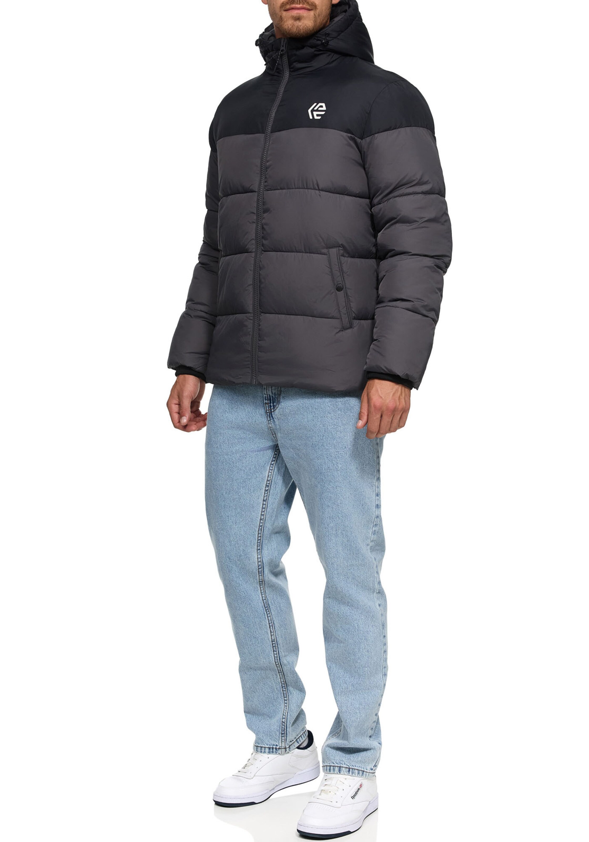 INDICODE JEANS Winter Jacket in Grey