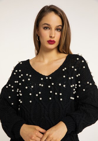 Pullover di faina in nero