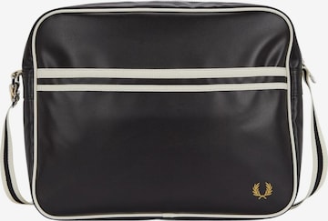 Fred Perry - Messenger 'Bolso fred perry negro franjas asa larga logo bordado' em preto: frente