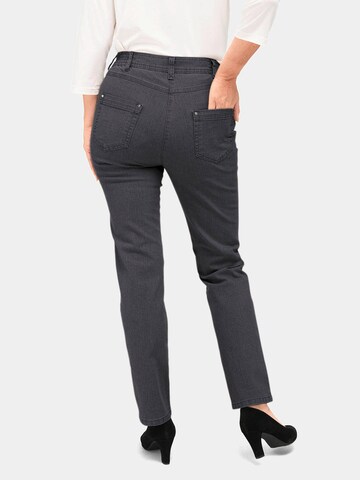 Goldner Skinny Jeans 'Carla' in Grau
