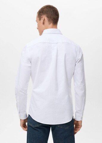 MANGO MAN Regular fit Button Up Shirt 'Oxford' in White