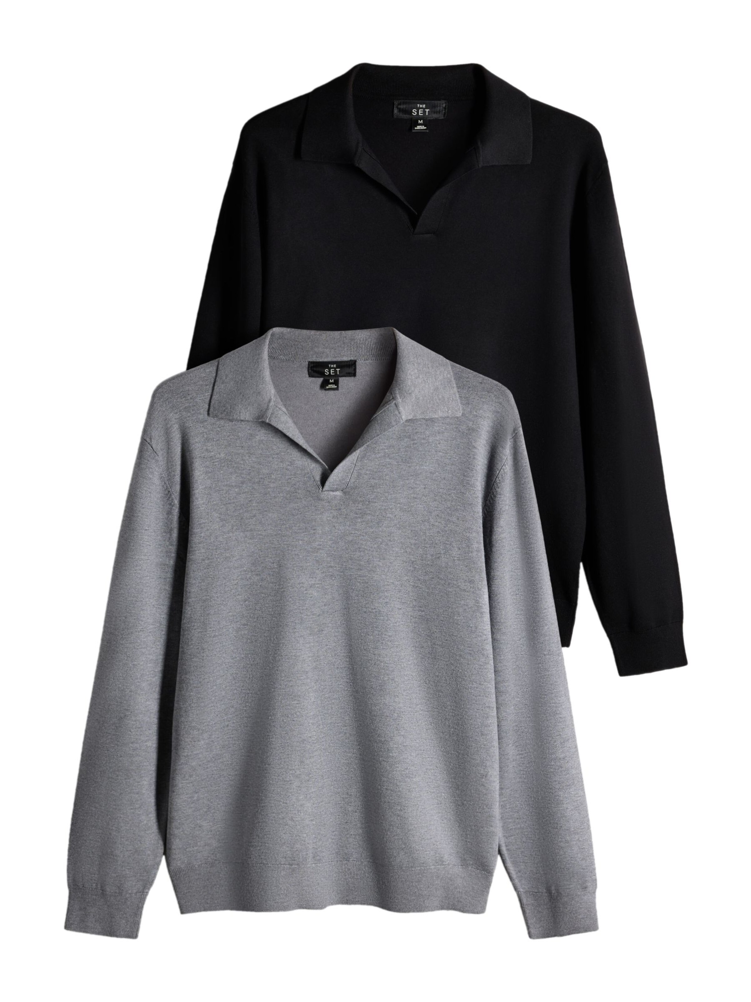 The Set Pullover in Grau: Vorderseite