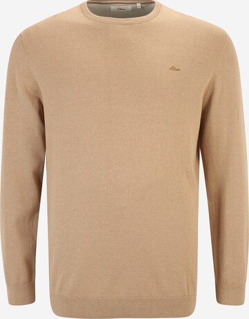 s.Oliver Men Big Sizes Pullover in Beige: predná strana