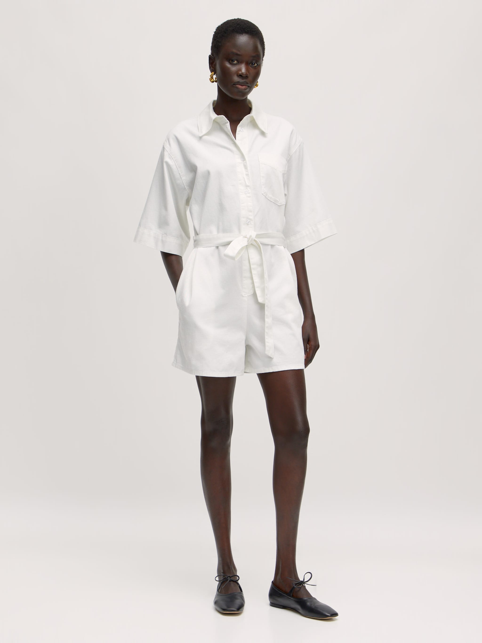 EDITED Produkte Jumpsuit 'Nuria' weiß