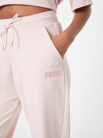 PUMA Tapered Παντελόνι φόρμας 'Her' σε ροζ