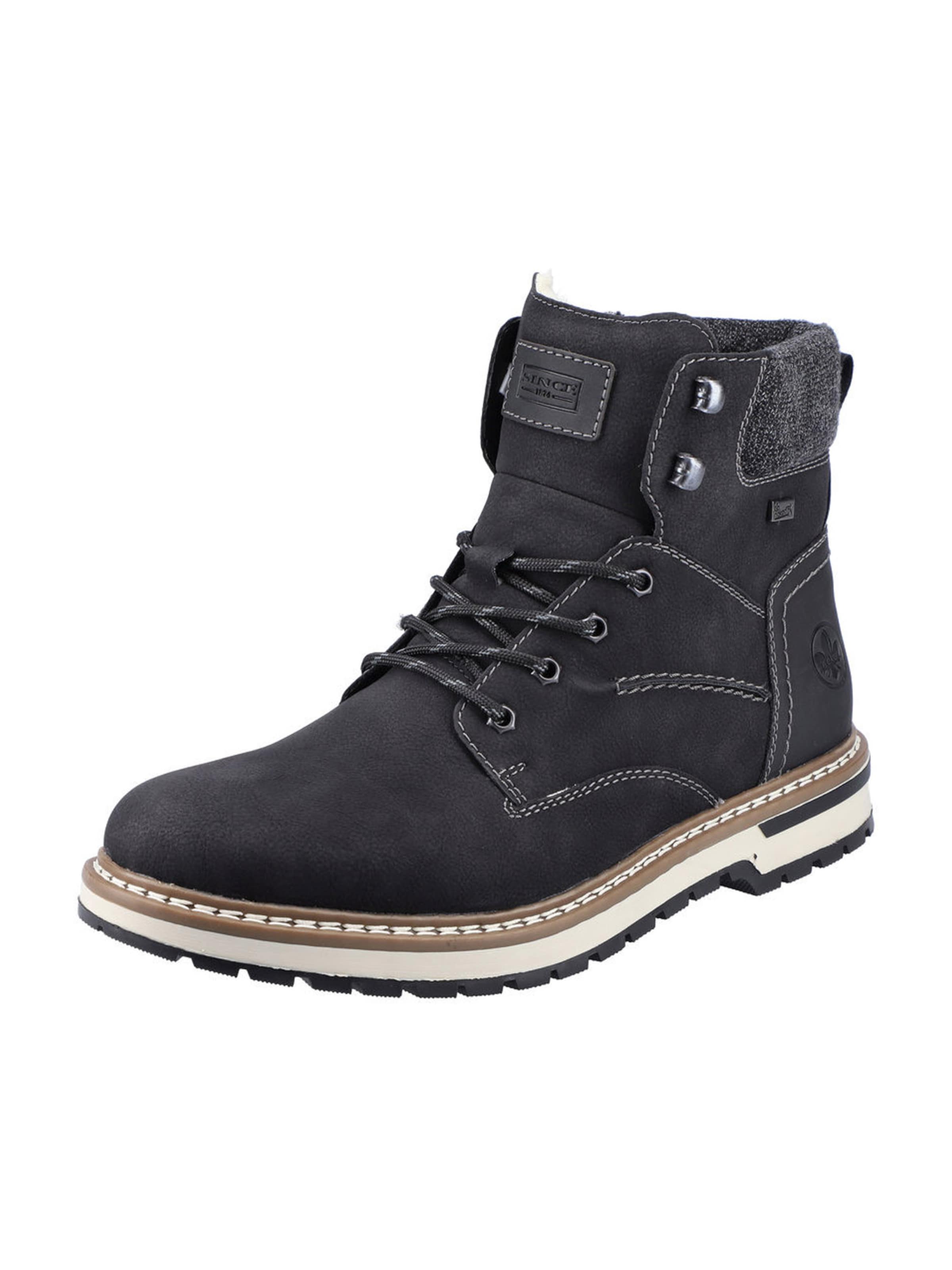 Rieker - Botas con cordones en negro: frente