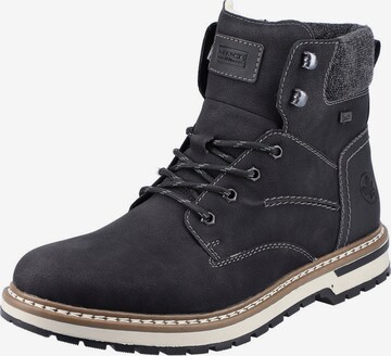 Boots stringati di Rieker in nero: frontale